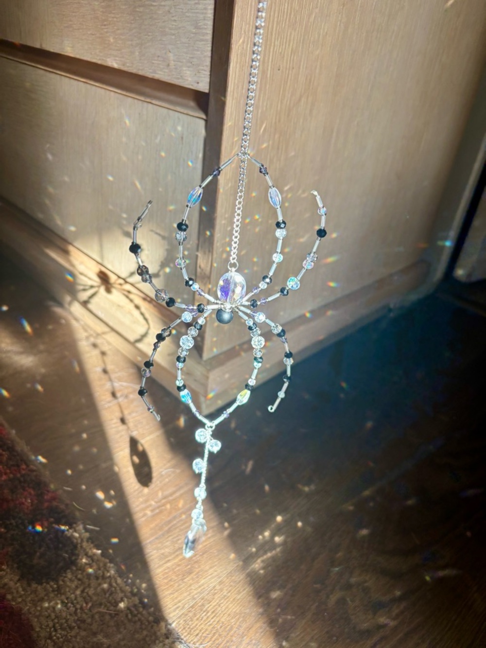 Crystal Beaded Spider Suncatcher - Picture 3 of 10